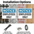 thumbnail image 3 of (2 Pack) Employees Only OSHA Notice Sign 18 Inch X 12 Inch Indoor / Outdoor Rust-Free Aluminum Metal Signs for Workplace, Workshop, and Construction Site, Made in the USA, 3 of 8