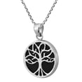 thumbnail image 2 of Striving Tree Of Life Inlaid Black Onyx Sterling Silver Pendant Necklace, 2 of 6