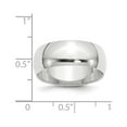 thumbnail image 3 of Auriga 14k White Gold 8mm Half-Round Men's Wedding Band Size- 12, 3 of 5