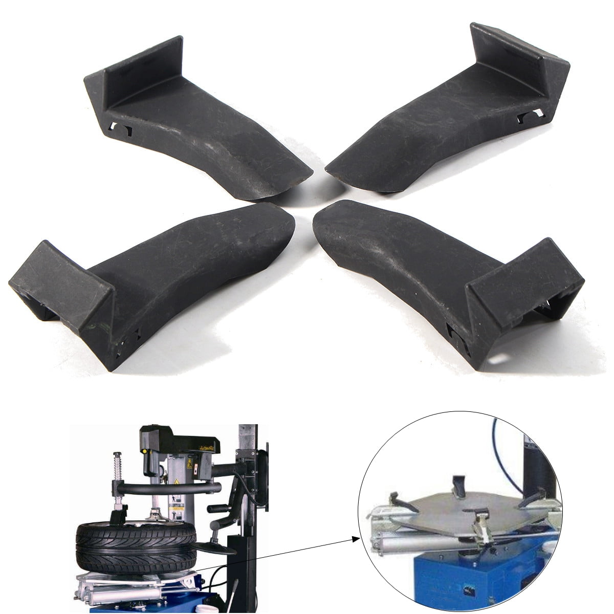 Acouto Tire Changer Jaw Protectors - 4pc ABS Guard Covers For Wheel Protection