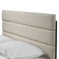 thumbnail image 4 of Arlo Beige Fabric Twin Bed with Wings and Button Tufting, 4 of 5