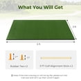 thumbnail image 3 of Gymax 5 x 3 FT Golf Hitting Mat Artificial Indoor Outdoor Turf Golf Training Mat 25 mm, 3 of 10