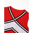 thumbnail image 3 of TiaoBug Costume de Cheerleader pour Filles Enfants, Uniforme de Cheerleading pour École Secondaire, Débardeur de Danse avec Jupe Plissée Rouge 8, 3 of 7