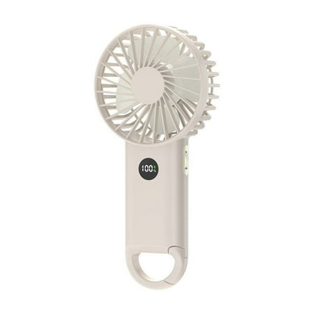

Bmnokb Personal Fan 2024 New Outdoor Handheld Small Fan USB High Wind Digital Display Portable Mountaineering Button Mini Electric Fan