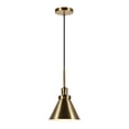 thumbnail image 6 of Evelyn&Zoe Industrial 8" Wide Brass Pendant, 6 of 7