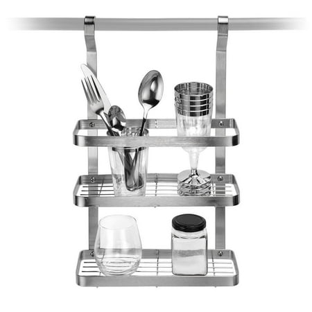 Sortwise Spice Rack Wall Mount Kitchen Rack 2 Tier Stainless