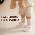 thumbnail image 2 of Kensie Toddler Girls' Sherpa Slippers – Cozy Plush Slip-On House Shoes, Soft Indoor Slippers for Little Girls, 2 of 9