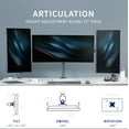 thumbnail image 5 of VIVO Telescoping Triple Computer Monitor Desk Mount, Heavy Duty Stand, 5 of 8