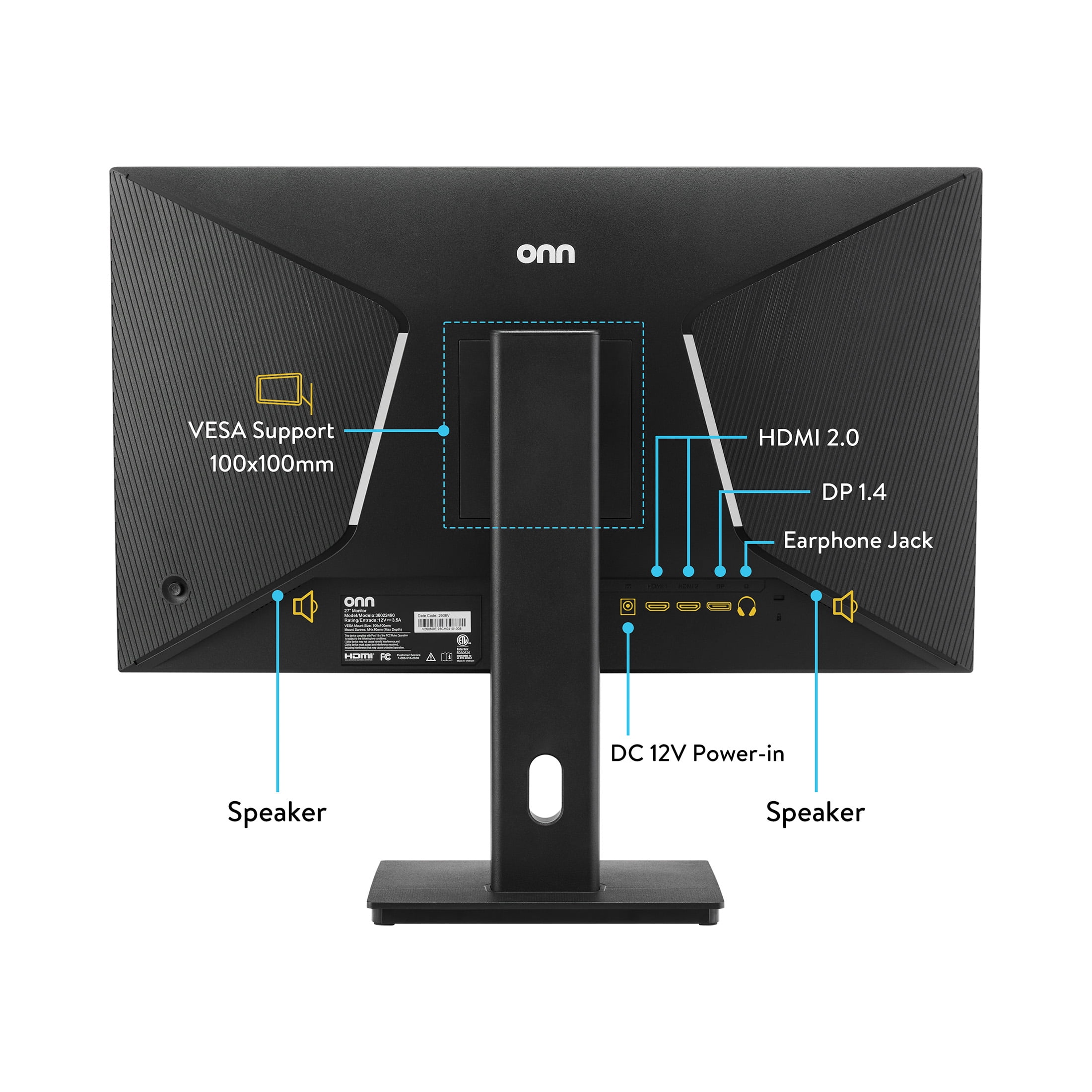 onn 27" FHD (1920 x 1080p) 240Hz 1ms AMD FreeSync Gaming Monitor with Cables, Black