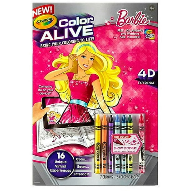 crayola color alive coloring pages barbie