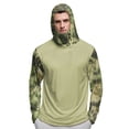 thumbnail image 5 of Men's Fishing Shirts Upf 50+ UV CamouflageShirt Long Sleeve Summer Outdoor Fishing Cooling Shirts with Mask,Green M, 5 of 5