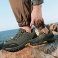 thumbnail image 4 of Men'ssneakers Outdoor Oversized Hiking Boots Low Top Hiking Sneakers Army Green 45, 4 of 6