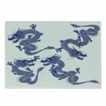 thumbnail image 1 of Dragon Cutting Board, Indigenous Japanese Dragons White Background Vitality Creatures Myth Print, Decorative Tempered Glass Cutting and Serving Board, Small Size, Blue, by Ambesonne, 1 of 1