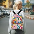 thumbnail image 7 of FORMRS Mini Backpack Purse for Women Travel Daypack Casual Shoulder Bag, Watercolor Circles, 7 of 7