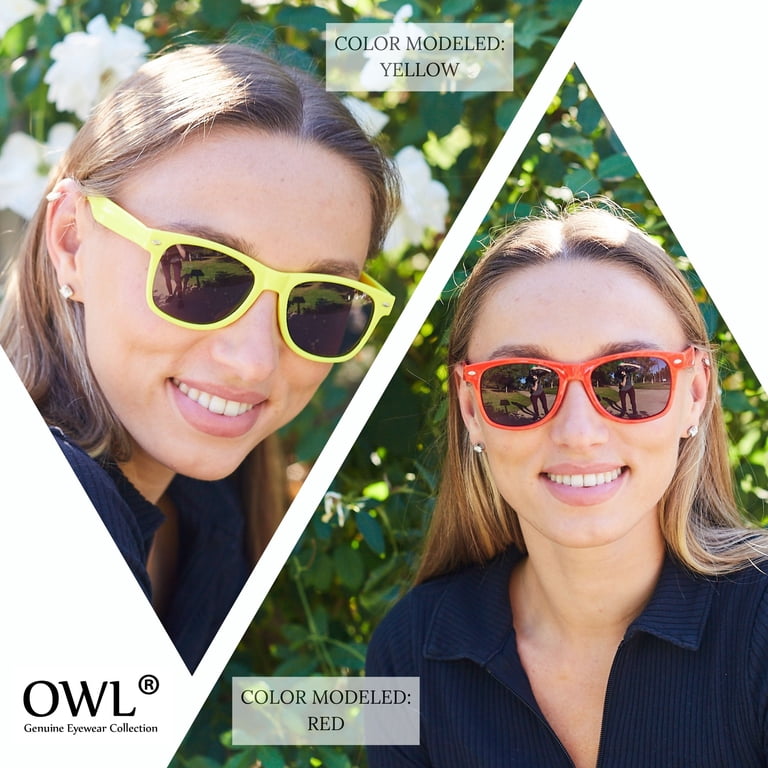 OWL Square Sunglasses Mens Womens UV400 Protection Trendy  display picture 3