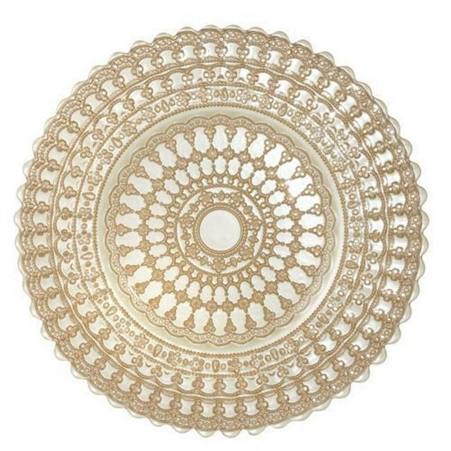 Leeber 31193 Chargeurs de Dentelle&44; Or Rose & Blanc - Lot de 4