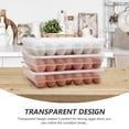 thumbnail image 2 of 34 Gridos Tenedor de bandeja de huevos Transparente Refrigerador Huevos Caja de almacenamiento con cubierta, 2 of 5
