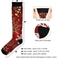 thumbnail image 3 of Coolnut Christmas Compression Socks, 1 Pack Women Men Long Stocking (20-30mmHg) Travel Knee High Stockings for Athletic Sports,Running,Cycling,Nursing, 3 of 6