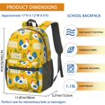 thumbnail image 3 of Rooster and Fence Yellow Pattern 17" School Backpacks for Teens,Waterproof Oxford Fabric,S-Shape Padded Straps for School,Travel,Hiking,Camping, 3 of 6