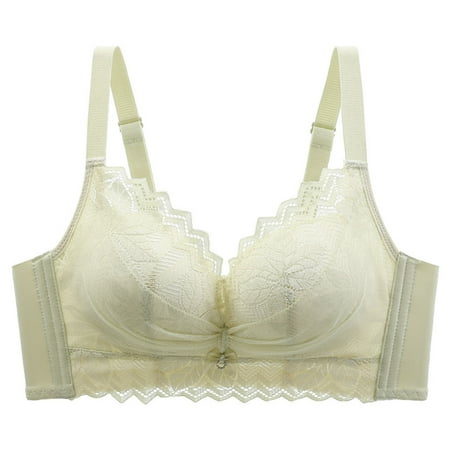 Yyeselk Womens Push Up Bra Lace No Underwire Soft Padding Lift Up Bra Full Coverage Comfort Wire Free Bra Breathable Anti Sagging Everyday Bra Mint Green M