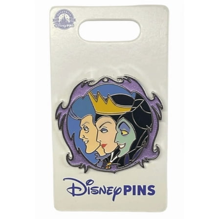 Disney Parks Lady Tremaine, Evil Queen, Maleficent Profile Pin New With Card