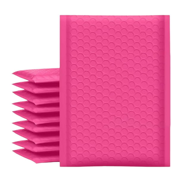 100 sobres de burbujas para envíos, bolsas autosellantes de 6 x 10,5 pulgadas Rosa