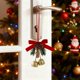 thumbnail image 1 of Adorno Colgante de Campanas Navideñas con Lazo de Terciopelo Rojo de Hierro, Decoración Navideña de 30 X 23 Cm | Cortina Festiva para Ventana | Decoración Colgante para Árbol de Navidad, Regalo para, 1 of 6