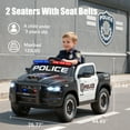 thumbnail image 5 of RAM 1500 Ride on Car Toy for Kids, 12V Powered Ride on Truck Toy with Remote Control, 4 Wheel Suspension, Safety Belt, Music, Bluetooth, LED Lights, Electric Cars for 3-5 Yrs Boy Girl, Black, 5 of 7