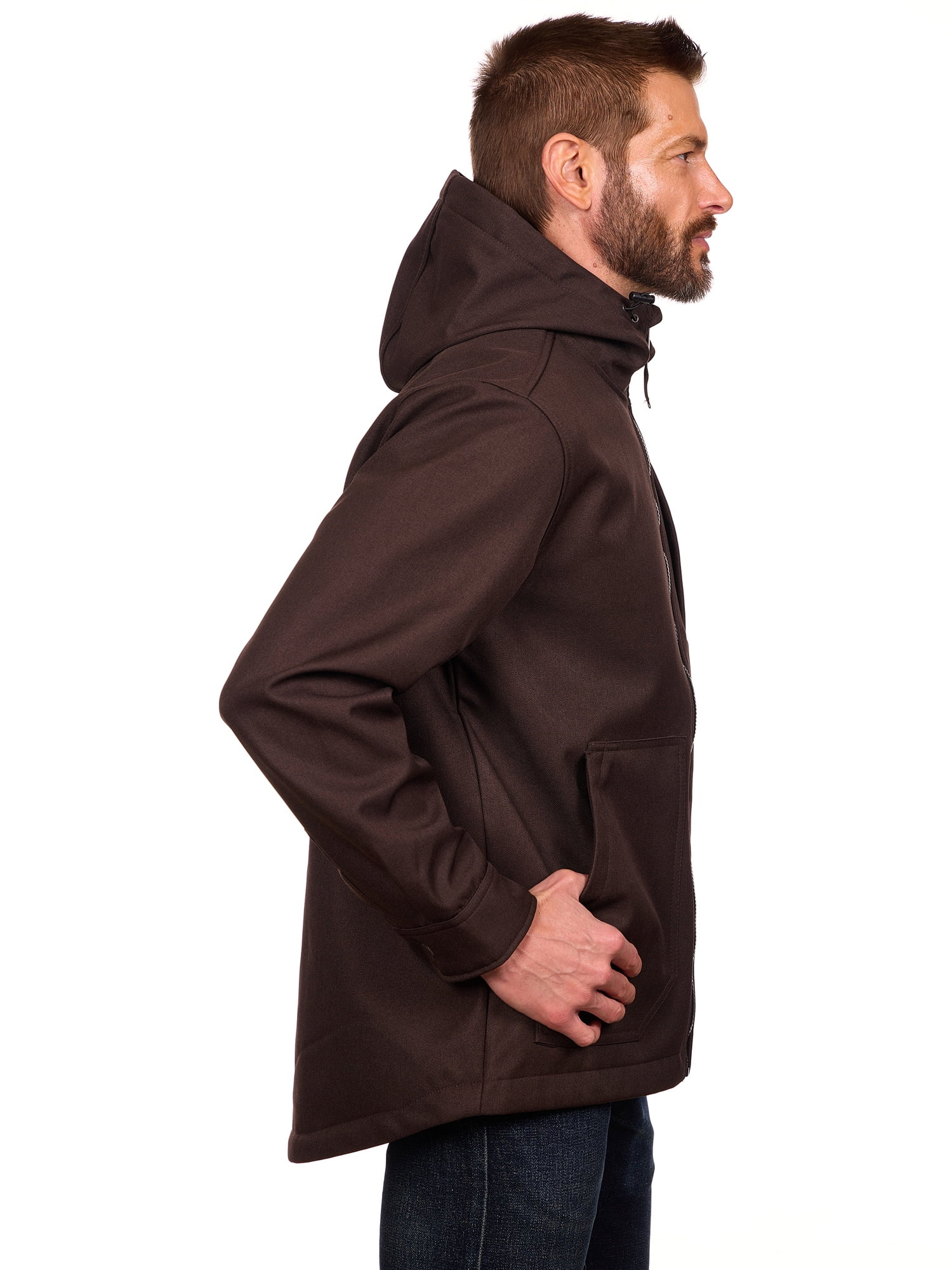 Bass Creek Outfitters Men's Twill Bonded Fleece Softshell Jacket, Sizes M-2XL