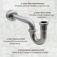 thumbnail image 3 of Westbrass 1-1/2" OD 17-Gauge P-Trap with High Box Flange, Satin Nickel, 3 of 8