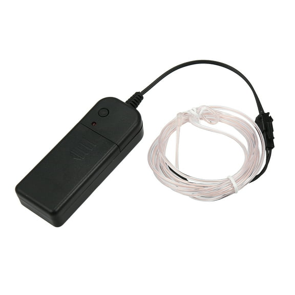 2 Meter/6ft Neon EL Wire String Strip White Cold Light Glow String Strip for Car Auto Interior Decoration