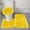 Yellow, variant on Bath Mats 3 Set Toilet Rug Set, Bathroom Rugs For 3 Pcs Toilet Mats Universal, Soft Comfortable Water Absorption Non-Slip Thick Machine Washable Easier To Dry Dark
