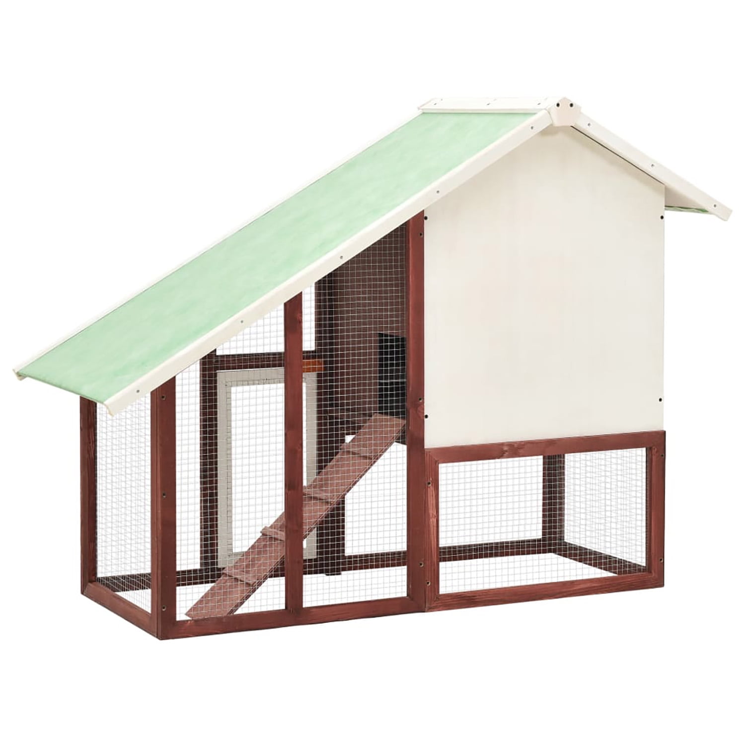 Pefilos 55" Rabbit Hutch Outdoor with Run, Solid Firwood Rabbit Cages for Indoor Large Bunny House for Two, Brown Pefilos 55" Rabbit Hutch Outdoor with Run, Solid Firwood Rabbit Cages for Indoor Large Bunny House for Two, Brown