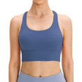 thumbnail image 2 of SURJDE Women's Strappy Sports Bra Medium Support Workout Training Top, 2 of 6
