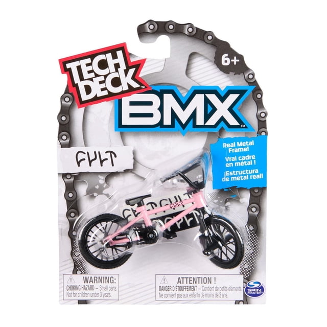Tech Deck, BMX Finger Bike, CULT Bikes, Collectible and Customizable Mini BMX Bicycle (Pink)