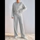 thumbnail image 5 of Conjuntos de Salón para Mujer, Pijamas de 2 Piezas A Juego, Moda de Otoño, Conjuntos de Punto Acanalado, Chándales Casuales de Larga Gris M, 5 of 10