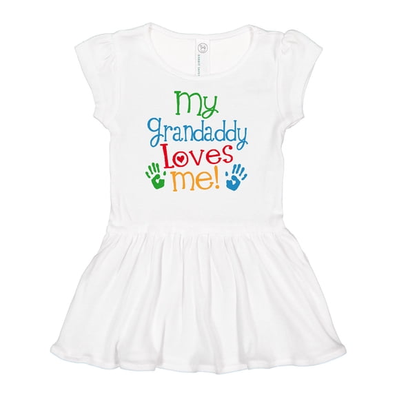 Inktastic My Grandaddy Loves Me Girls Baby Dress