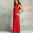 thumbnail image 6 of QGJZVUNL Flutter Sleeve Maxi Dresses for Women Summer Outfits Casual Ruffle V Neck Sleeveless Sundress Size 2Xl, 6 of 6