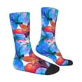 thumbnail image 2 of Goofa Bright Flowers Printed Men's Crew Socks, Soft Durable Breathable Moisture-Wicking with Odor Control Cotton socks, 2 of 9