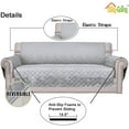 thumbnail image 3 of Easy-Going Reversible Sofa Slipcover Water Resistant Couch Cover, Oversized Sofa, Light Gray/Ivory, 3 of 8
