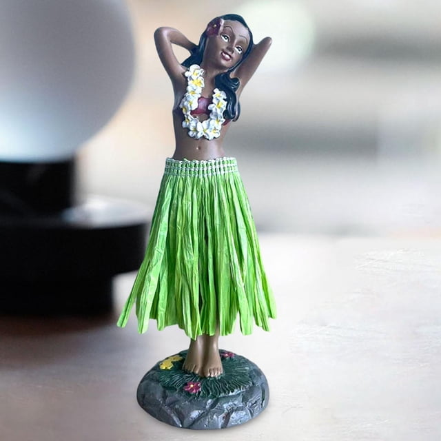 Figura hawaiana de resina para salpicadero de coche, 16 cm, figura de para centros de mesa, decoración del hogar, bar, oficina, cumpleaños.
