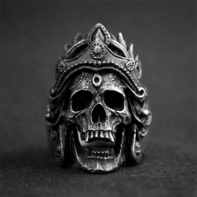 Anillo de calavera de diablo satánico Punk gótico, anillo de acero inoxidable Vintage Steampunk para hombre, joyería de motorista de Hiphop para motocicleta Rock, venta al por mayor Tan Jianjun unisex