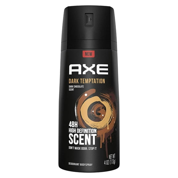 AXE Dark Temptation Body Spray for Men, Deodorant, 4 oz