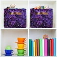 thumbnail image 6 of Coolnut Spring Lilac Purple Floral Large Storage Basket, Foldable Storage Basket, Waterproof Coating Storage Box with Handle Toy Storage Bag, for Home School & Office, 2PCS Home Decor, 6 of 7