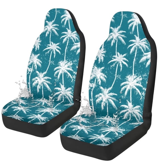 Yuyamidu Coconut Tree Car Seat Covers Hawaii Auto Seat Covers Front Seats Only Easy to Install and Clean Automotive Accessories Universal Fit for Most Vehicle