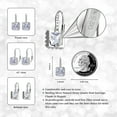 thumbnail image 4 of 925 Sterling Silver Lever Back Earrings with Princess Cut Cubic Zirconia for Women, 4 of 5