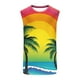 thumbnail image 5 of Camiseta sin mangas de cuello redondo para hombre, informal, a la moda, con estampado, sin mangas, deportiva, con cuello redondo, 5 of 5