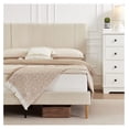 thumbnail image 3 of Drevy Queen Size Bed Frame Upholstered Platform with Complete Headboard and Strong Wooden Slats, No Box Spring Needed, Easy Assembly,Beige, 3 of 3