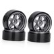 thumbnail image 4 of Conjunto de 4 ruedas de aleación de aluminio de 0,7 pulgadas, piezas de repuesto profesionales para coches RC. Color titanio, 4 of 9