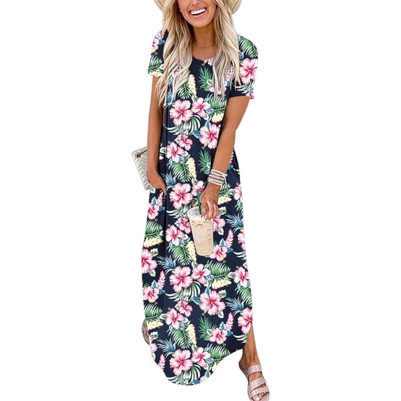 Vestido ANRABESS para mujer, casual, holgado, holgado, con estampado floral